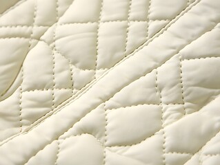 Naklejka premium White Quilted Leather Texture