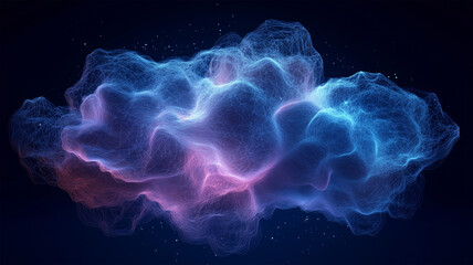 Obraz premium デジタルクラウドネットワーク