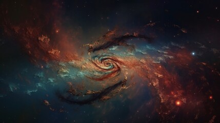 Obraz premium Cosmic Swirl in Vibrant Space Colors