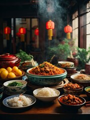 Obraz premium A Feast of Chinese Cuisine
