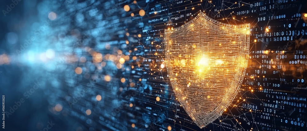 Poster enhancing digital security protect your data with advanced shield technology in cloud environments