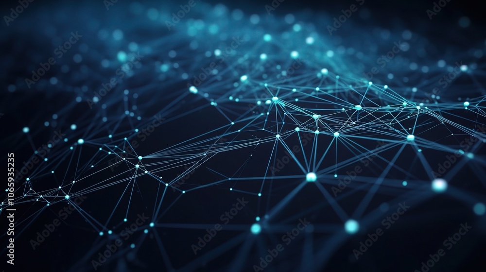 Aufkleber abstract 3d network connection technology background