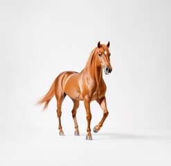 Obraz premium Magnificent chestnut horse standing tall and proud