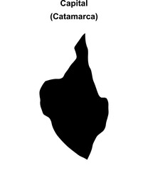 Obraz premium Capital department (Catamarca) blank outline map