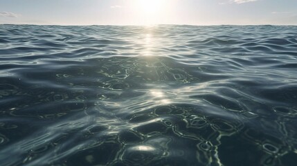 Fototapeta premium Peaceful Ocean Waves Under a Golden Sunset