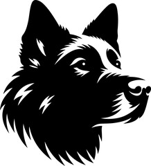 Obraz premium portrait of a dog silhouette 