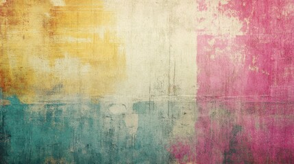 Obraz premium A Colorful Vintage Wall with Textured Paper Grunge Design