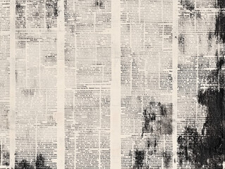 Obraz premium Faded newspaper background texture for graphic design