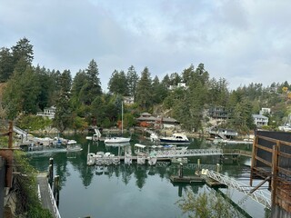 Obraz premium View of island and their boats