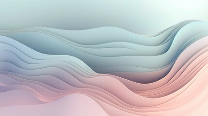 Obraz premium Soft Waves in Pastel Tones for Modern Design