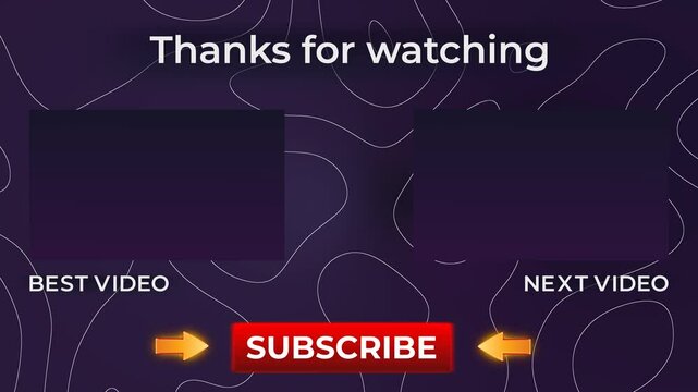 Thanks for watching. Topographic background. Youtube end screen 4k video