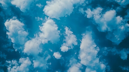 Clear Blue Sky with Clouds from Above . illustration