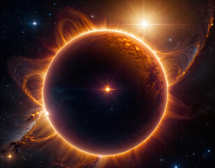 Obraz premium View of the Star Sun from Cosmos.