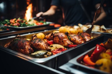 Naklejka premium Close up of a buffet