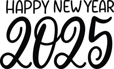 Obraz premium Happy New Year Typography Design 