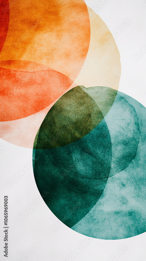 Fototapete elegant vertical social media banner india republic day abstract design with overlapping saffron and