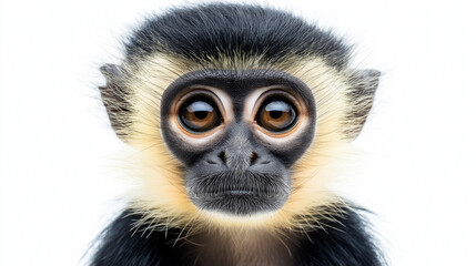 Fototapeta premium close up of a monkey isolated on white background