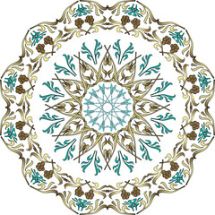 Mandala flower pattern circular decorative. 