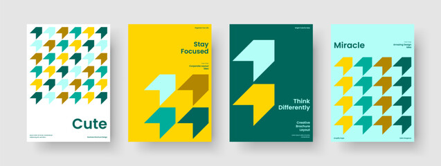 Fototapeta premium Isolated Flyer Design. Abstract Book Cover Layout. Geometric Report Template. Brochure. Business Presentation. Poster. Background. Banner. Newsletter. Catalog. Handbill. Leaflet. Brand Identity