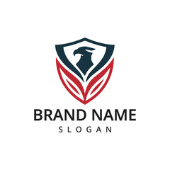 Naklejka premium Eagle shield logo template, eagle icon design vector