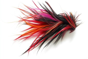 Bold and vibrant hair design featuring red, black, and white streaks, perfect for expressing a daring and individualistic style, Generative AI