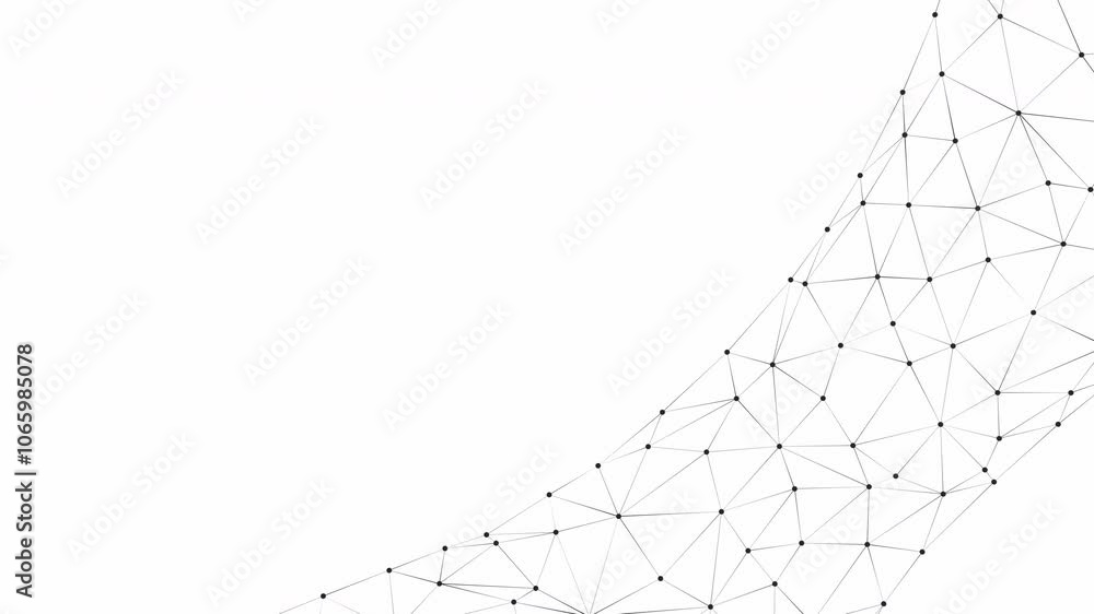 Poster Plexus loop animation background. Information technology or science background. Connected dots. 4k video