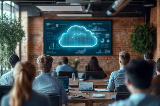 Overview of a business workshop focused on cloud technology utilization and training strategies