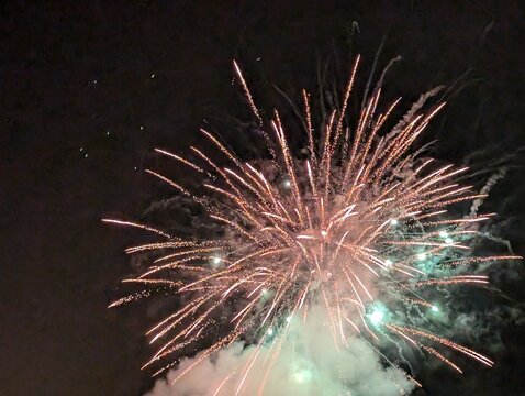 Bonfire night Fireworks at a community display in the UK