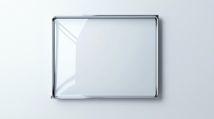 Clean, rectangular whiteboard with metallic frame, centered against pure white background, sharp and clear edges, minimal shadowing for realism