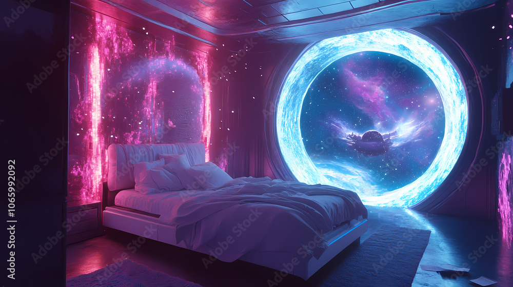 Wall mural the dreamscape of a parallel universe reveals the mysteries of the universe through a visual stunnin