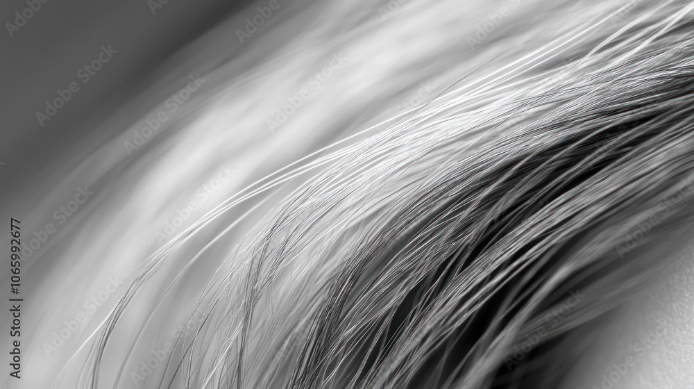 Poster abstract texture of flowing lines, creating a wave like pattern in a black and white photograph.