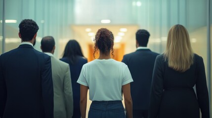 Diverse colleagues smiling during business meeting
