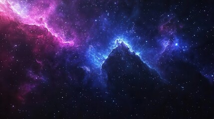 Obraz premium vast deep space filled with vibrant stars and nebulae, showcasing the mysteries of the universe, with a dark, infinite background contributing to the sense of wonder and exploration