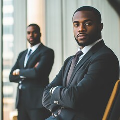 Diverse colleagues smiling during business meeting
