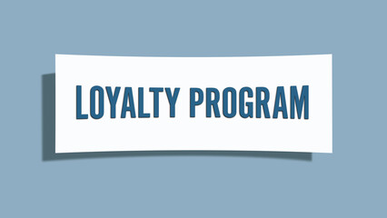 Fototapeta premium Loyalty Program. A card isolated on blue background.