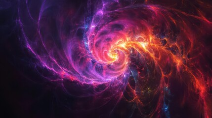Fototapeta premium vivid abstract fractal design with swirling patterns and colors, creating a mesmerizing visual effect that evokes a sense of wonder and complexity in digital art