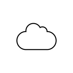 Cloud line icons. Storage solution element, databases, networking, software image, cloud and meteorology concept. line art illustration.