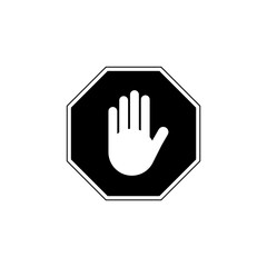 Obraz premium Stop icon. Forbidden sign. Don't touch. Don't come in. No Signs Set. No entry. Hand prohibited. Forbidden access. Symbol ban entry. Icon no entry. illustration isolated on white background.