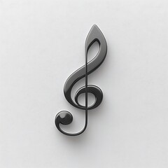 Obraz premium Modern black treble clef in abstract style