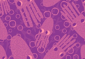 Summer animals seamless octopus pattern for wrapping paper and kids © Tetiana