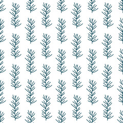 Cute creative background in a trendy minimalist style. Vector texture with herbal elements.