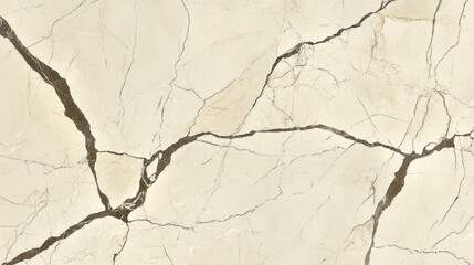Obraz premium Close-up of beige marble with brown veins.