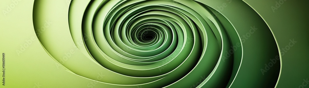 Aufkleber explore the mesmerizing patterns of spiraling green shapes in abstract design art