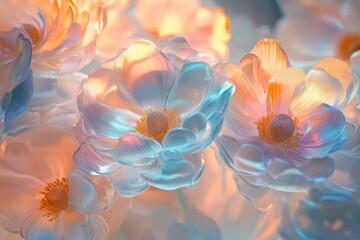 Pastel floral elegance: dreamy blossoms for design and decor