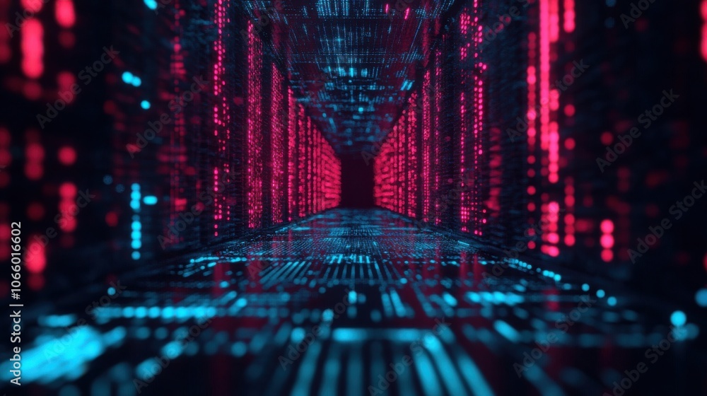 Poster abstract visualization of ai mind integration