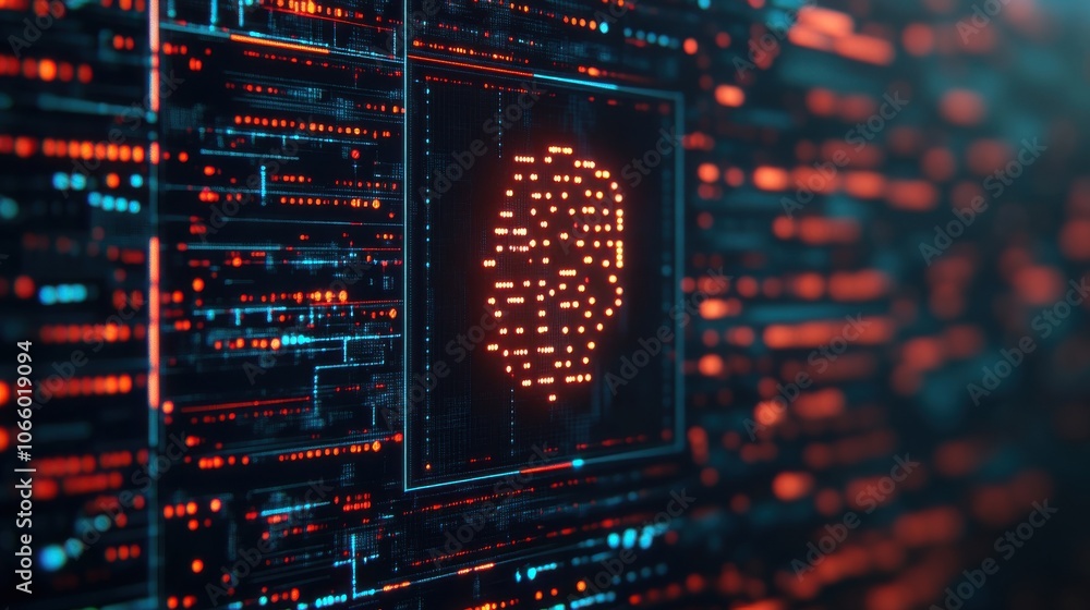 Poster close-up of ai cyber security interface