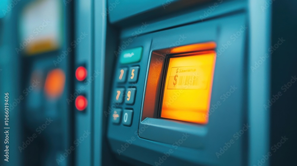 Poster secure atm interface with card slot visibility