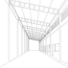 3D illustration of industrial project