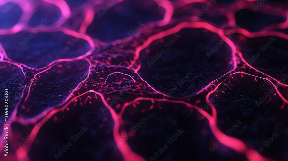 Poster abstract neural network visualization concept