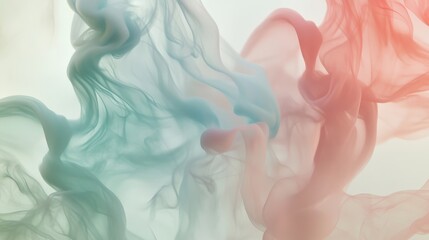 Fototapeta premium Delicate pastel hues intertwine in a mesmerizing dance, forming a dreamy landscape. The colors flow gently, evoking feelings of tranquility and inspiration.